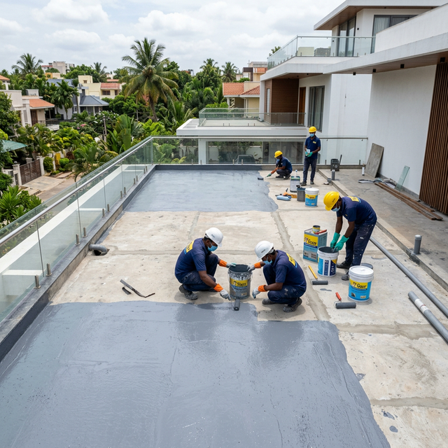 Terrace Waterproofing - Luxury Villa